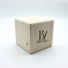 Charming wooden piggy bank